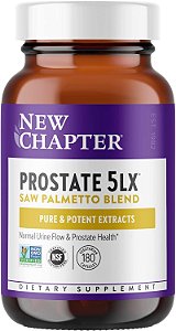 Novo Capítulo Suplemento para Próstata - Próstata 5LX™ com Força Clínica de Saw Palmetto + Selênio Fermentado para Saúde da Próstata - 180 cápsulas vegetarianas