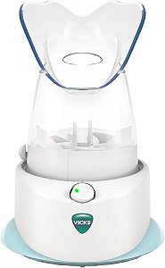 Inalador Pessoal a Vapor Vicks V1200 com Máscara Facial Macia para Alívio Direcionado a Vapor, Auxilia em Problemas de Sinusite, Congestão, Tosse, Usar com Pastilhas Mentoladas Vicks V