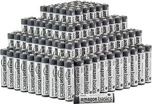 Pilhas Alcalinas Industriais AAA Amazon Basics, 200 unidades, 1,5 Volts, Vida Útil de 5 anos