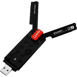 Adaptador Wifi Quanta QTAAD1800 1800 Mbps USB - Preto