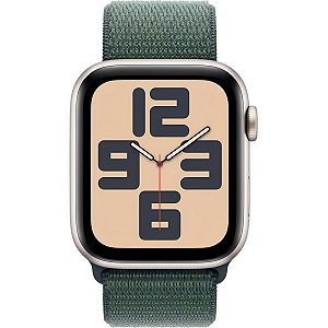 Apple Watch SE 2ª geração (2024) caixa de alumínio em starlight pulseira esportiva em loop lake green 40 mm MXEE3LL/A