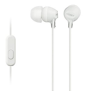 Fone de Ouvido Auricular Sony MDR-EX15AP - Branco