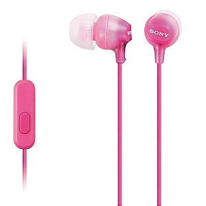 Fone de Ouvido Auricular Sony MDR-EX15AP - Rosa