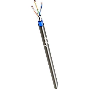 Cabo de Rede UTP Norphel CAT5E 4 x 24 AWG 100% Cobre Camada Dupla Revestimento Externo - Preto 500 metros