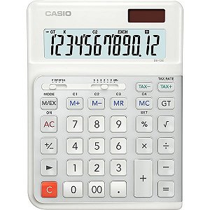 Calculadora Compacta Casio DE-12E-WE - Branco