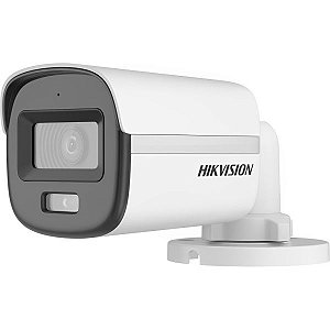 Câmera de Vigilância Hikvision Bullet DS-2CE10KF0T-LPFS 3K Colorvu 2.8mm - Branco/Preto