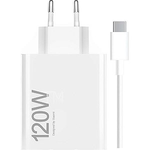 Carregador de Parede Xiaomi HyperCharge MDY-14-EE USB-A 120 W - Branco + Cabo USB-C