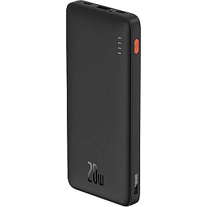 Carregador Portátil Baseus Airpow 20 W 10.000 mAh USB-A + USB-C + Micro-USB - Preto (PPQD090001)