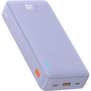 Carregador Portátil Baseus Airpow 20W 20.000 mAh + Cabo USB-C - Lilás
