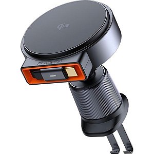 Carregador Sem Fio Retrátil Mcdodo para Carro MagQ Qi2 CH-0090 USB-C 15 W - Preto
