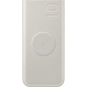 Carregador Sem Fio Samsung U2510 EB-U2510XUEGWW 10000 mAh USB-C - Beige