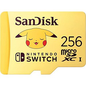 Cartão de Memória Micro SD SanDisk Pokémon 100 MB/s 256 GB (SDSQXAO-256-GN6ZK)