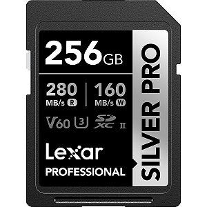 Cartão de memória SD Lexar Professional Silver Pro 280 MB/s-160 MB/s C10 256 GB (LSDSIPR256G-BNNNU)