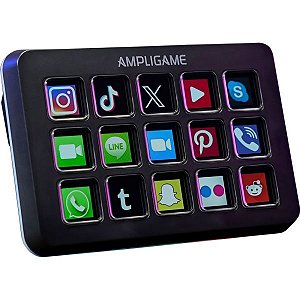 Controlador de Transmissão Fifine D6 Stream Deck - Preto