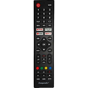 Controle Remoto Universal Ecopower EP-8614 - Preto