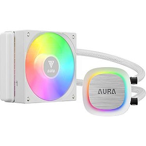 Cooler Líquido Gamdias Aura GL120 V2 ARGB 120 mm PWM para CPU - Branco