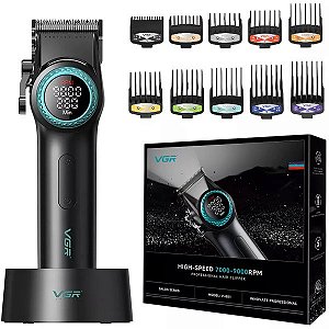 Cortador de Cabelo Voyager VGR V-001 LED Recarregável - Preto