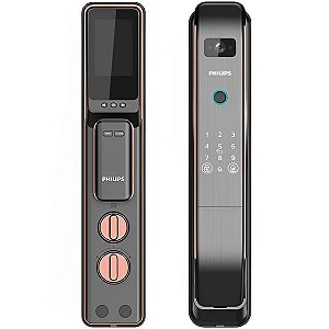 Fechadura Digital Philips DDL303-VP-5HWS Impressão Digital App - Cobre