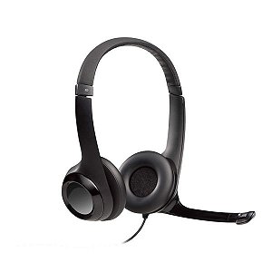 Fone de ouvido Logitech H390 Stereo - Preto
