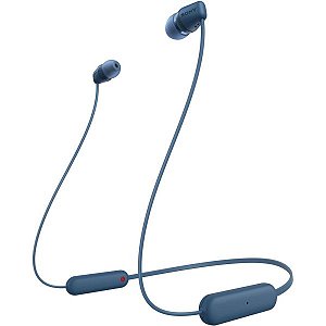 Fone de ouvido Sony In-Ear WI-C100 Bluetooth - Azul