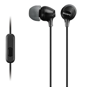 Fone de Ouvido Sony MDR-EX15AP - Preto