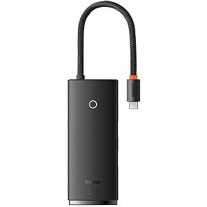 Hub Baseus Lite Series 6 em 1 USB-C - Preto (WKQX050001)