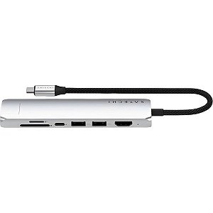Hub Satechi Multiportas 7 em 1 USB-C - Prata (ST-P7SS)