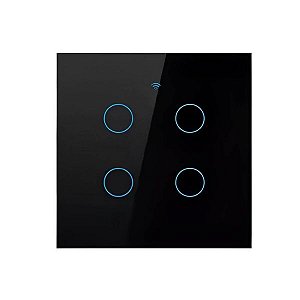 Interruptor de Luz Inteligente Moes WRS-BR4 4 Botões - Preto