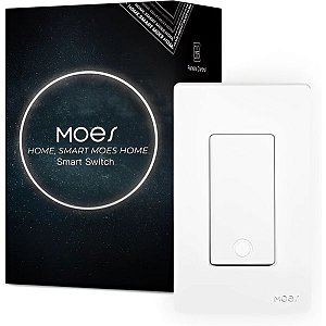 Interruptor de Luz Inteligente Moes WS-SR-US-T-WH Wifi 1 Botão - Branco