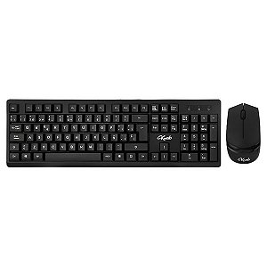 Kit Teclado + Mouse Krab KBKTM15 Sem Fio 1600 DPI Espanhol - Preto