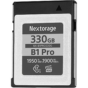 Memória CF Express Tipo B Nextorage 330GB NX-B1PRO 1950-1900 MB/s (NX-B1PRO330G/INE SYM)
