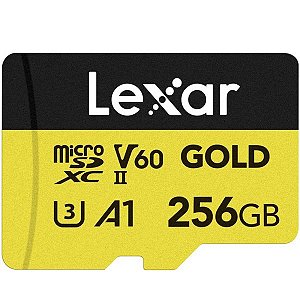 Memória Micro SD Lexar Professional Gold 280-180 MB/s C10 U3 256 GB (LMSGOLD256G-BNNNG)
