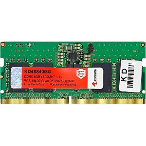 Memória RAM para Notebook DDR5 Keepdata 4800 MHz 8 GB KD48S40/8G