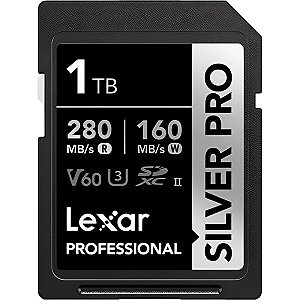 Memória Sd Lexar Professional Silver Pro 280 MB/s-160 MB/s C10 1 TB ((LSDSIPR001T-BNNNG)