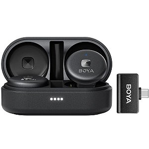 Microfone de Lapela Boya OMIC-U Sem Fio USB-C - Preto