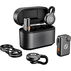 Microfone Sem Fio Hollyland Lark M2S Combo (2TX+1RX) USB-C/Lightning/Câmera - Space Gray