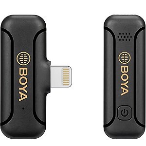 Mini Microfone Sem Fio Boya BY-WM3T2-D1 - Preto
