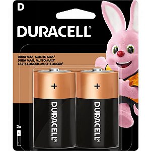 Pilha Alcalina Duracell Tipo D - 2 unidades