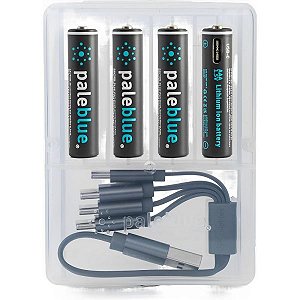 Pilha Recarregável Paleblue AAA 600 mAh USB-C - 4 unidades