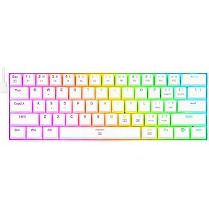 Teclado Mecânico Royal Kludge M75 75% Click Wireless Switch Blue - Taro Milk