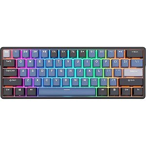 Teclado Mecânico Royal Kludge RK84 75% RGB Sem Fio Switch Red - Warrior (Português)