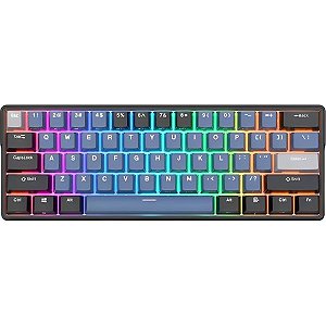 Teclado Mecânico Royal Kludge RK918 100% RGB Linear Switch Red - White