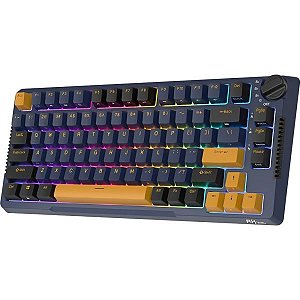 Teclado Mecânico Royal Kludge RKN80 75% RGB Sem Fio Switch Red - Pearly Dawn (Inglês)