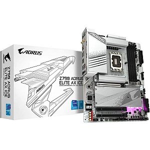 Placa Mãe Gigabyte Z790 Elite AX Ice LGA 1700 DDR5 - Branco