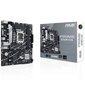 Placa-Mãe Asus Prime B760M-K D4 LGA 1700 DDR4 Micro ATX