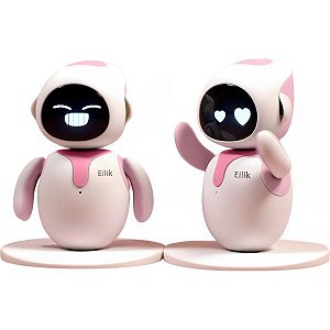 Robô Inteligente de Mesa Energize Lab Eilik - Rosa/Branco