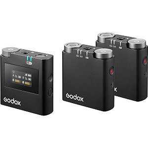 Sistema de Microfone Godox Viltrox S M2 Sem Fio (2TX+1RX) para Câmera Sony