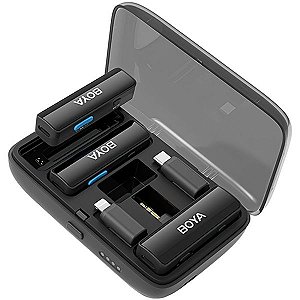 Sistema de Microfone Sem fio Boya BOYALINK - Preto