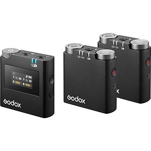Sistema de Microfone Sem Fio Godox Virso S M2 (2TX+1RX) para Câmera