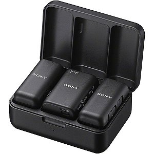 Sistema de Microfone Sem Fio Sony ECM-W3 para Câmera - Preto